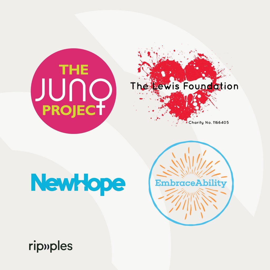 JoinRipples's tweet photo. This Small Charity Week 2022 we want to highlight the wonderful: 
💛 The Lewis Foundation @uk_tlf  
💛 @NewHopeHQ
💛 @TheJunoProj
💛 @EmbraceAbleUK
Thank you for the wonderful work you do!
You can support these charities on Ripples: https://t.co/TRzPSEBsvq
#SmallCharityWeek https://t.co/eAgUOfesUt