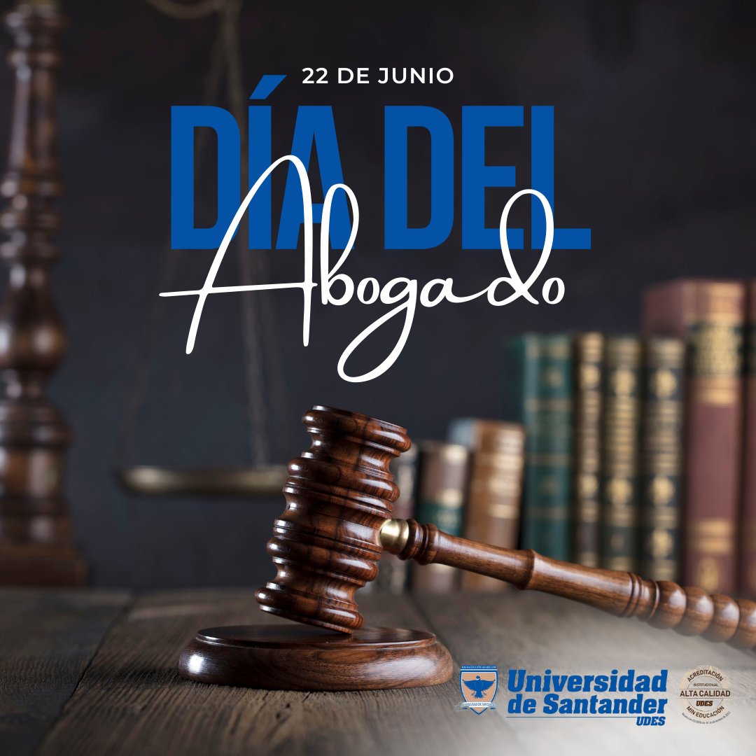 udes_oficial's tweet photo. #FelizDía | La #UDES💙 extiende un saludo de felicitación a todos los profesionales del derecho👩⚖️👨⚖️ que a través de su invaluable trabajo defienden la dignidad humana✊, con rectitud y ética🤝 en favor de la libertad🛡, la justicia⚖️ y la igualdad.
#SomosUDES #GraduadosUDES https://t.co/sJi9JbJVK4
