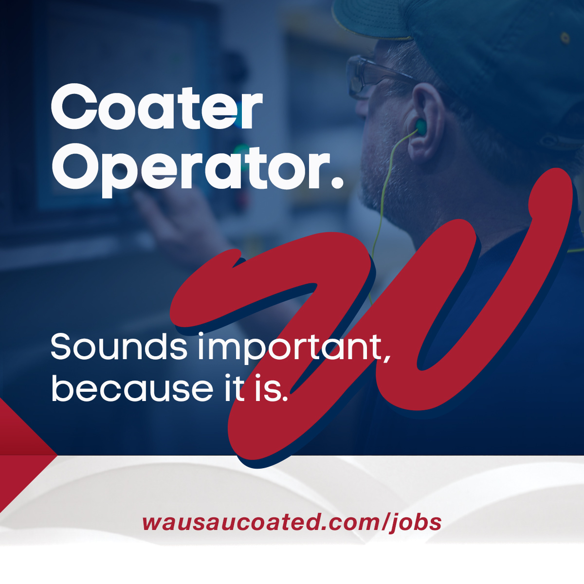 If you’re looking for a new job that comes with responsibility, you may just be a future Coater Operator. Learn more at wausaucoated.com/jobs or stop in any Wednesday from 8am-4pm for open interviews! #gotgumption #getCoated #WalkinWednesdays #manufacturingcareers
