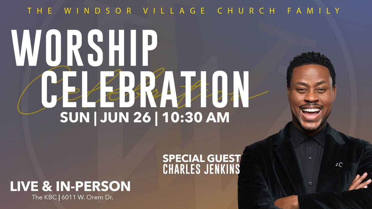 wvchurchfamily's tweet photo. GUESS WHO'S COMING TO THE VILLAGE? That's right! Don't miss the excitement THIS WEEKEND as we are joined by special guest, Charles Jenkins, at the Sunday 10:30 AM worship celebration. Be sure to JOIN US! #Awesome #IWillLive #War https://t.co/0654M6Z94B