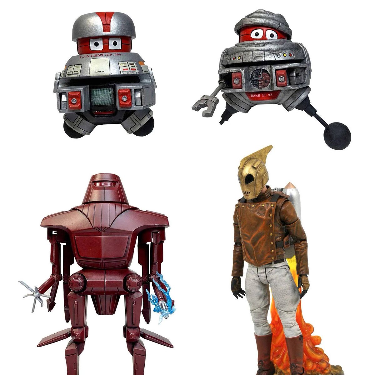 MovieFigures's tweet photo. Check out this 4 pack of classic action figures! V.I.N.C.ENT, B.O.B and Maximilian and The Rocketeer! £89.95 inc delivery at: https://t.co/81MLKsTTpl

#theblackhole #therocketeer https://t.co/ZMQ12eUWfv