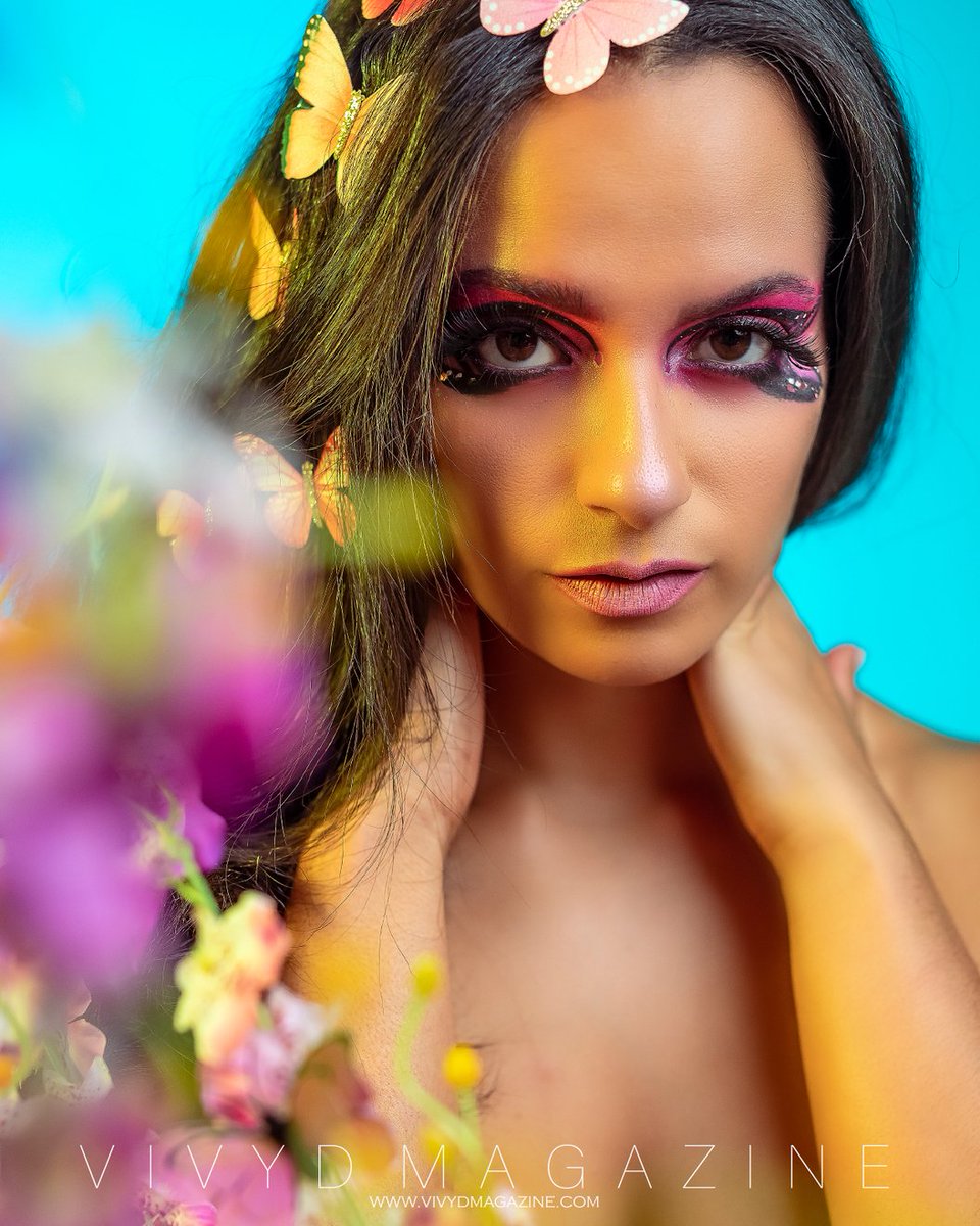 BEAUTY WITH VIVYD!!!
................................................................
Bring on the butterflies.  If you have been following our beauty shoots of late, we have been incorporating various different elements to help bring depth of field and convey a mood within our i