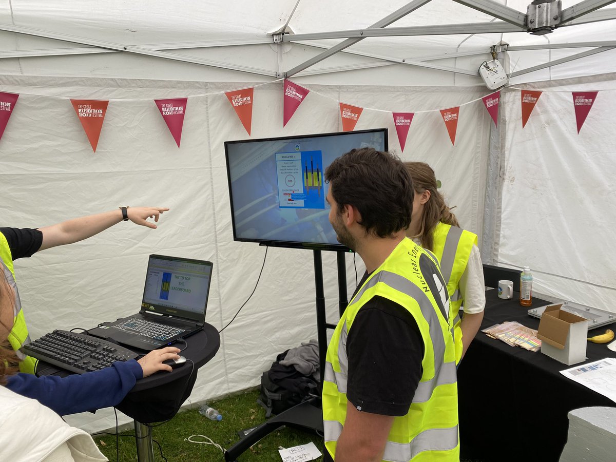 Hope you caught the CNE stand at the <a href="/ExRdFestival/">Great Exhibition Road Festival</a> over the weekend! ⚡️ Our team had a great time talking power, radiation, waste and more with the public - and there were some impressive scores on our nuclear reactor game ☢️
