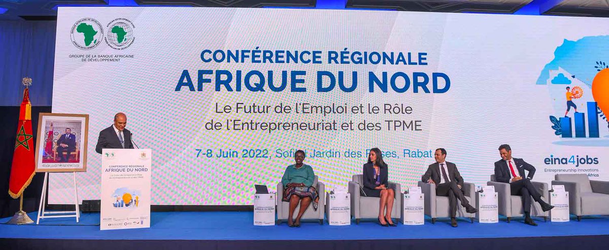 AfDB_Group's tweet photo. La conférence régionale « Futur de l’emploi et rôle de l’entrepreneuriat et des TPME » s’est conclue sur l’Appel de Rabat, qui invite à une nouvelle prise de conscience politique et à changer de paradigme. 

En savoir plus sur #eina4jobs : https://t.co/gLQ94Jkcqs https://t.co/hydZkwopme