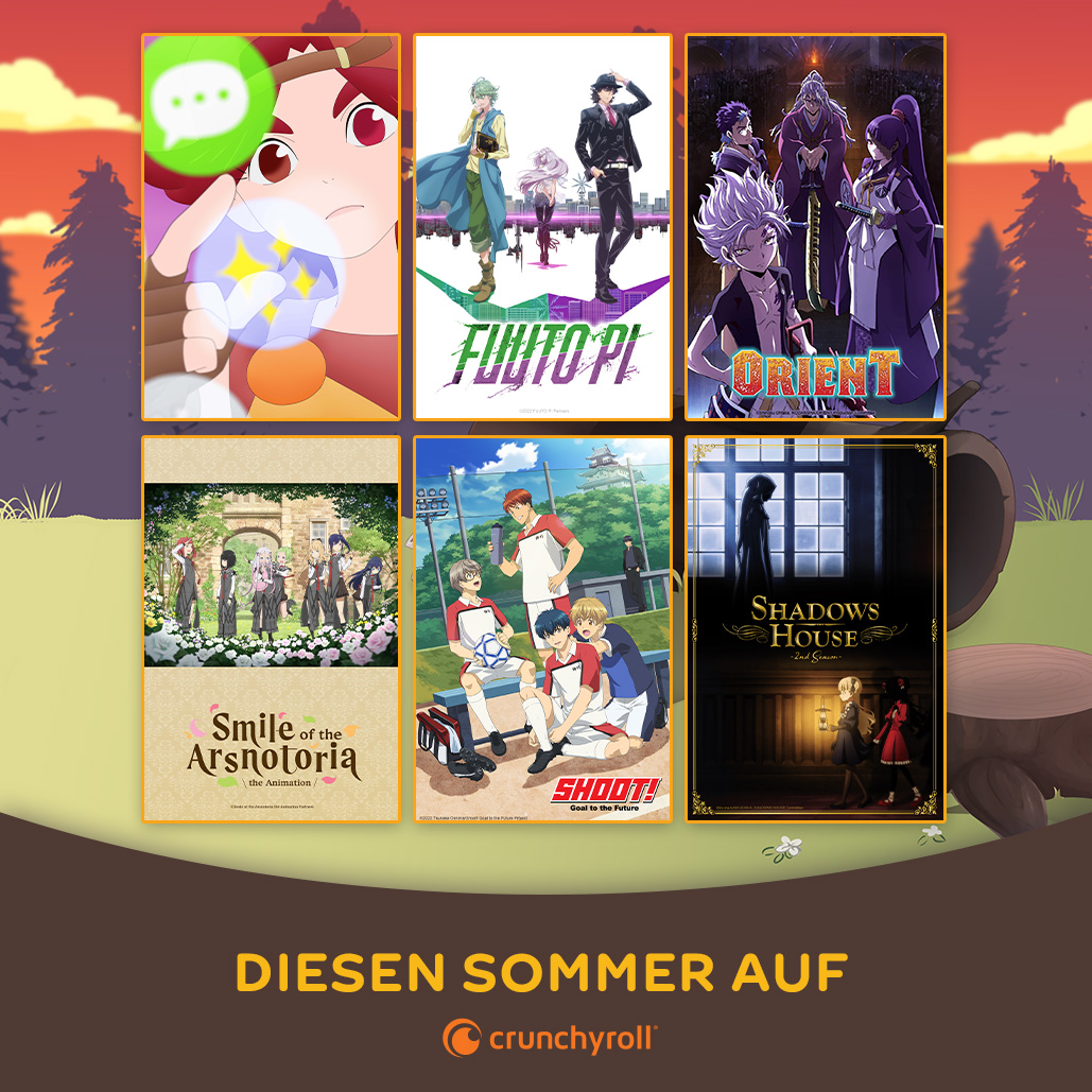 Crunchyroll_de's tweet photo. 💬 YUREI DECO

🦸 Fuuto PI

🧭 ORIENT

🍵 Smile of the Arsnotoria the Animation

⚽ Shoot! Goal to the Future

🏡 SHADOWS HOUSE 2nd Season https://t.co/bR4pMTLaFX