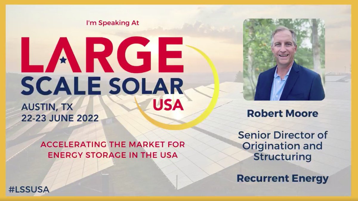Recurrent Energy (@recurrentenergy) on Twitter photo Headed to <a href="/_SolarEnergy/">Solar Energy Events</a>'s Large Scale Solar Summit in Austin? Be sure to catch tomorrow morning’s "Managing Megaprojects" panel to hear from our Managing Dir. + Head of Origination & Structuring, Rob Moore, on the practicalities of developing large scale #solarprojects in the US! Headed to <a href="/_SolarEnergy/">Solar Energy Events</a>'s Large Scale Solar Summit in Austin? Be sure to catch tomorrow morning’s "Managing Megaprojects" panel to hear from our Managing Dir. + Head of Origination & Structuring, Rob Moore, on the practicalities of developing large scale #solarprojects in the US!
