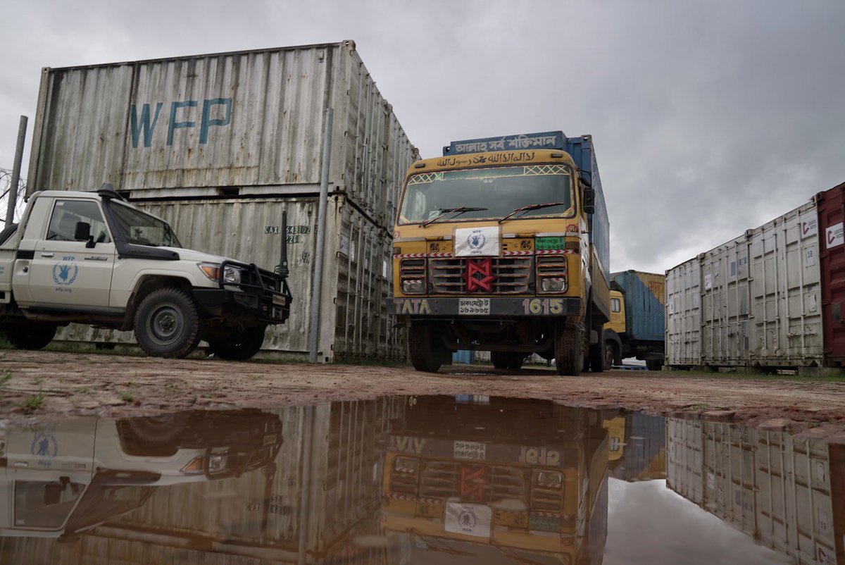 Just hours ago, <a href="/WFP/">World Food Programme</a> sent out the first shipment of 85mts of #fortifiedbiscuits to our partner <a href="/BRACworld/">BRAC</a> who are on the ground and ready to distribute to 34,000 families affected by monsoon rains in large parts of northeastern #Bangladesh.