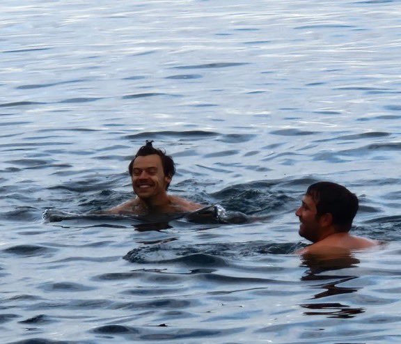 TheHSUpdate's tweet photo. Harry &amp; Jeff swimming in Dublin Yesterday! via | .@de_mailman https://t.co/jFyjownAep