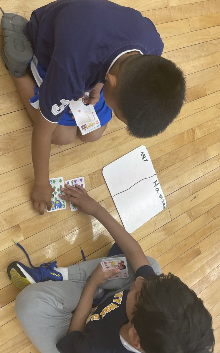 maggieollenedu's tweet photo. Started the school year playing #AdditionWar and ending the year playing #MultiplicationWar ! First to determine the product takes the cards. They grow up so fast π₯Ή #NHPGCP #MathFluency https://t.co/kJt9QPwfCm