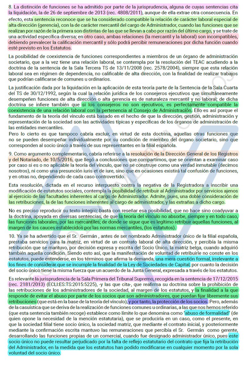 alberto7vazquez's tweet photo. La AN pone sentido común en la deducibilidad de la retribución de los administradores.
Si se desarollan -y acreditan- gestiones ordinarias no ejecutivas, las retribuciones han de tener necesariamente la calificación de gasto fiscalmente deducible.
SAN 1730/2022, Rec. 769/2018. https://t.co/XAyy0f6UA0