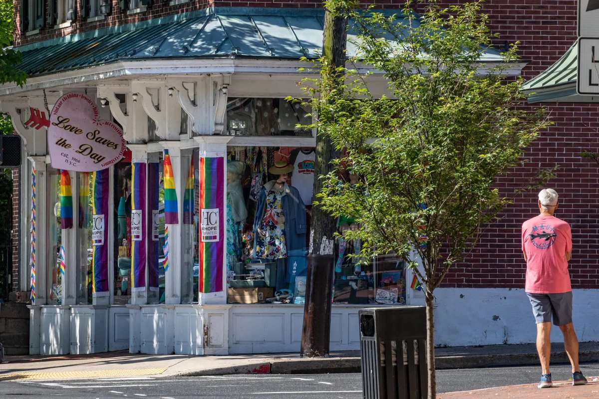 nhcelebrates's tweet photo. Check out this article on @NYTimes: https://t.co/LhMabtDOn2 Erik, his partner, & a friend took a trip to Bucks County, which included our Sunday Tea Dance at @TheaterBCP, art, shopping, hiking, & dining. The perfect #GayGetaway! #NewHopeCelebrates #ExploreInBucksCo #PrideMonth https://t.co/gDWHID54py