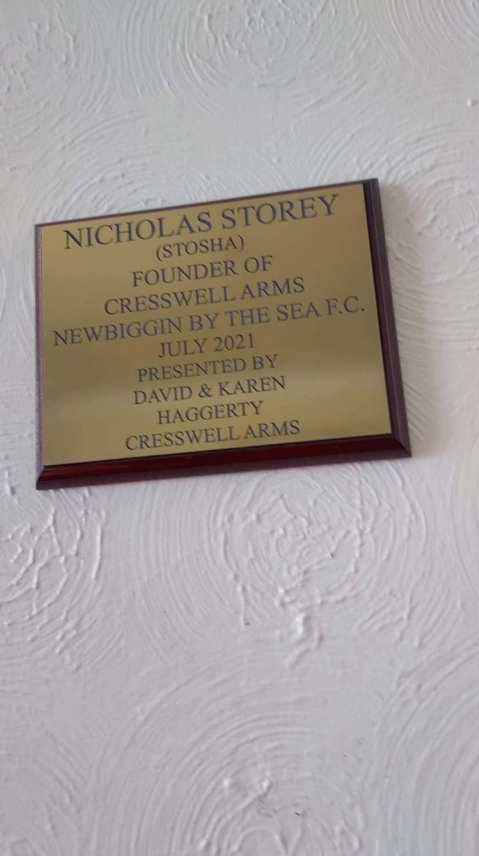 Cresswell Arms FC First End of Season Presentation 2021/2022🏆
Blyth and Wansbeck Football League Secretary of the Year award <a href="/nickstorey1990/">Nick Storey</a>
John ‘Stosha’ Storey Award <a href="/nickstorey1990/">Nick Storey</a> 
The heart &amp; soul of the team were all very proud of your work stosh! What a bloke! 💙