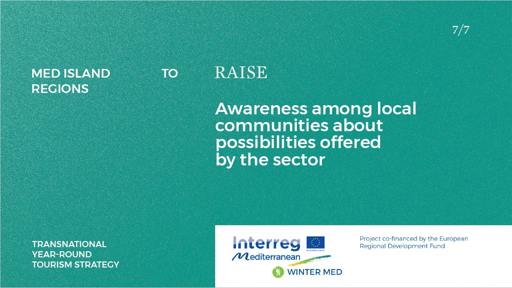 Winter Med Policy Paper "Towards an all-year-round Tourism ExpeRience in the MEDiterranean" presents a set of policy recommendations aimed at key stakeholders of #SustainableTourism within the #Mediterranean maritime and island regions.

👉 cutt.ly/sFc4534

#YearRoundMed