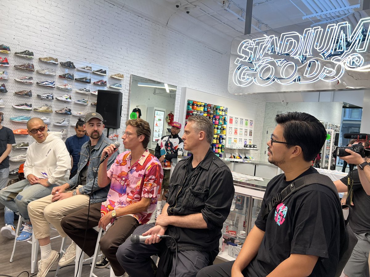 .IRL now at <a href="/stadiumgoods/">Stadium Goods</a> with <a href="/jeffstaple/">jeffstaple</a> <a href="/stapleverse/">STAPLEVERSE</a> <a href="/ThePossessedNFT/">pssssd</a> <a href="/rhymezlikedimez/">Rhymezlikedimez 🌻</a> @fearcitynft <a href="/KarafuruNFT/">Karafuru</a>