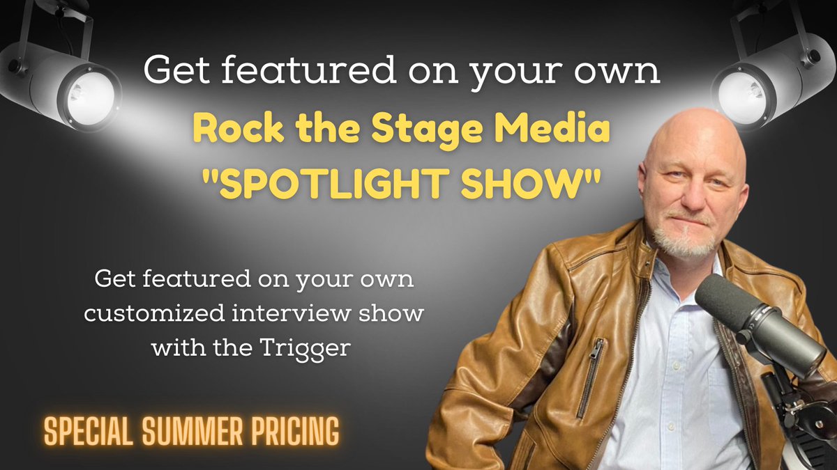 KeynoteRich's tweet photo. Custom-made-for-you "Spotlight" show is a powerful media tool that expands your reach and message. Rock the Stage Media is offering a summer price of only $350! Learn more here https://t.co/8CavNTxpLk
#interview #Markerting #Brandedinterview #mediainterview #getinterviewed https://t.co/285pkTK1ji