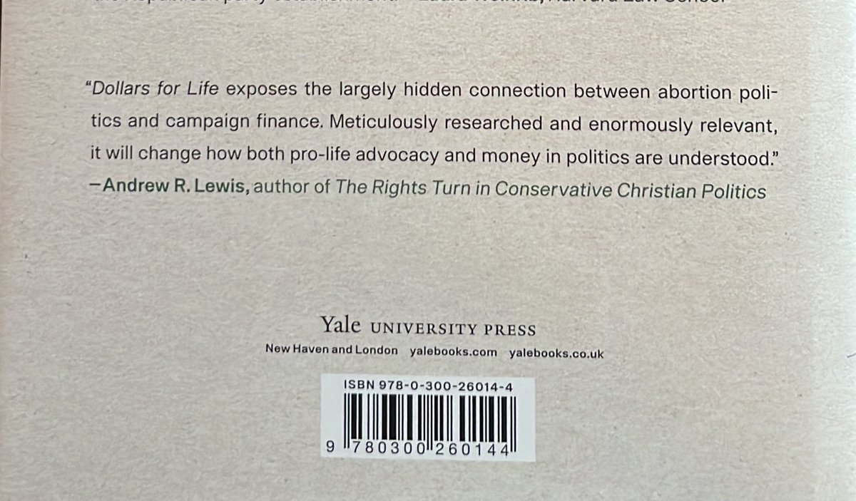 My copy of <a href="/maryrziegler/">Mary Ziegler</a>’s new book arrived. I was pleased to blurb this, as it explores the understudied relationship between pro-life advocacy and campaign finance.