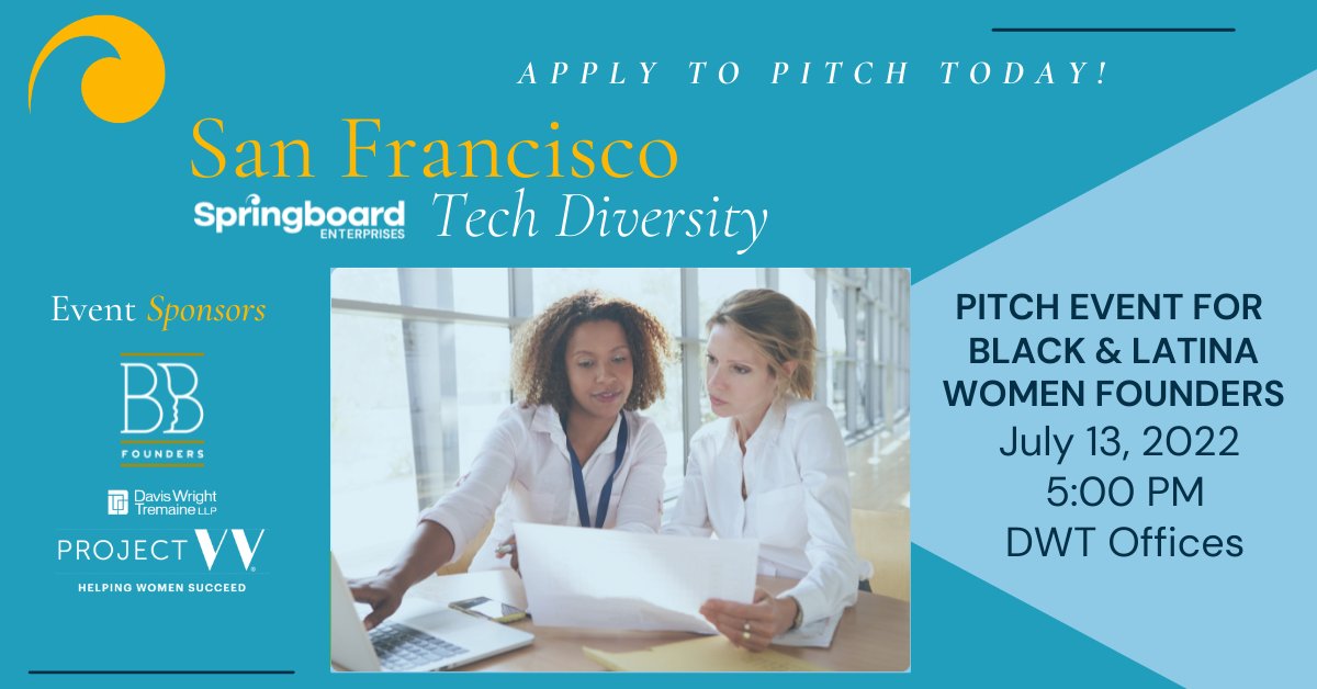 Does your company have a Black and/or Latina woman founder, entrepreneur, or executive in a key leadership position? Pitch your company at #DolphinTank Tech Diversity this July 13th!

Apply here: lnkd.in/g_iCXNZg
Applications close July 1.

#womenentrepreneurs #diversity