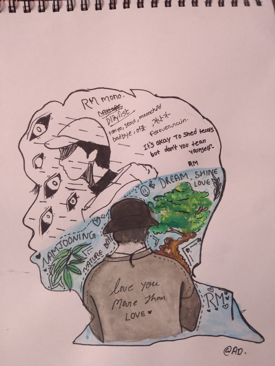 Togetherhwerevr's tweet photo. This to.                                       This 
    Recreated my old drawing 
#artfornamjoon
#btsfanart 
#BTSItsOkayToRest 
@BTS_twt https://t.co/9ZheEI4EWc