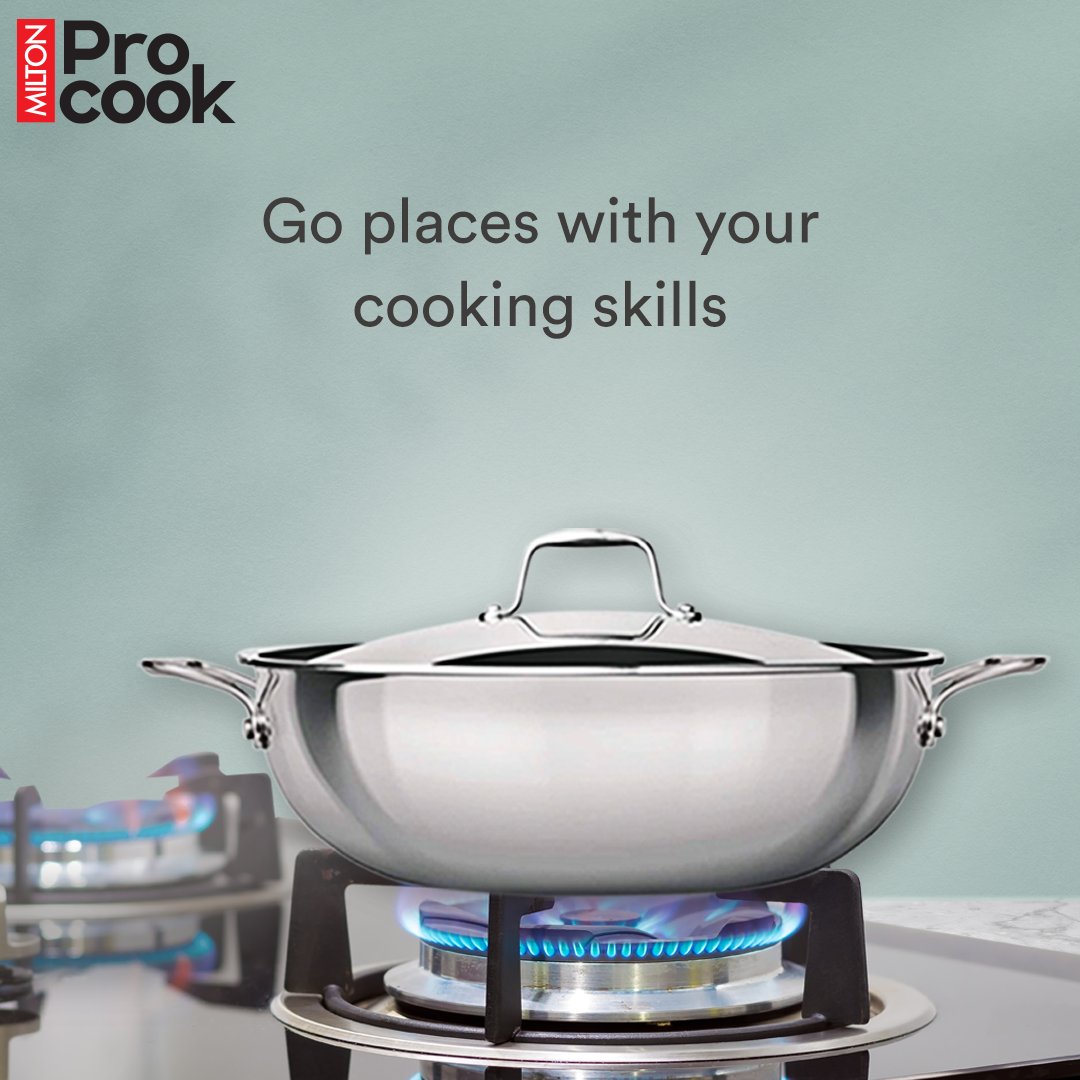 MiltonHomewares's tweet photo. When heat distribution is even, better health is a given. #NoBurntSpots
#CookHealthyWithMilton in Milton ProCook's Tri-Ply Stainless Steel cookware.
Buy now from https://t.co/TJjwZ2gPeW
#Cooking #Cookware #TriPly #StainlessSteel #Food #Healthy #Health #MiltonProCook #Milton https://t.co/qTflhNr7iq