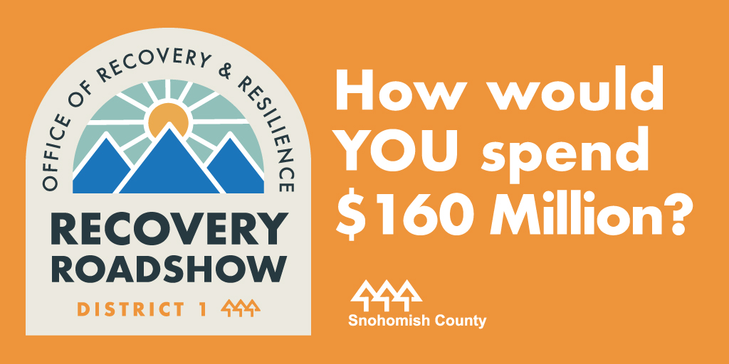 snocounty's tweet photo. North County communities: Join us tomorrow, June 23, in Arlington to help shape our pandemic recovery investments. We’ll have free dinner and dessert from Tacos El Tule Oaxaca and @sugarspoondough! More info: https://t.co/Zd3lYeyprQ https://t.co/20Bibpa83C