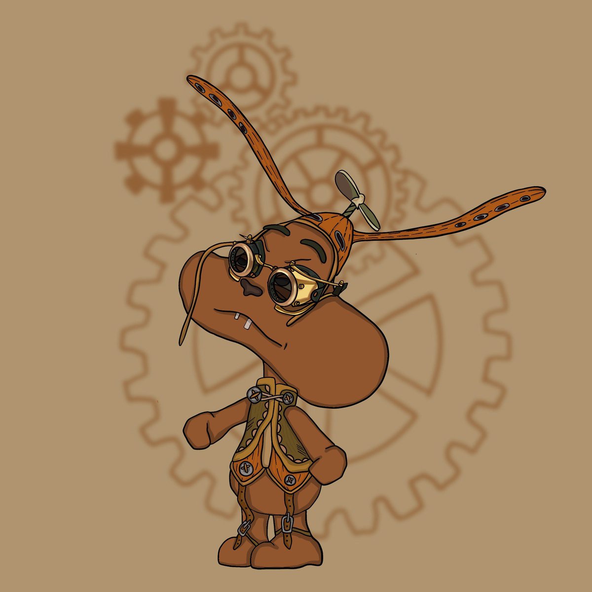 last-minute person🤭 rabbit Zik also loves #steampunk #steampunk2022 #NFTCommumity #tezos #XTZ