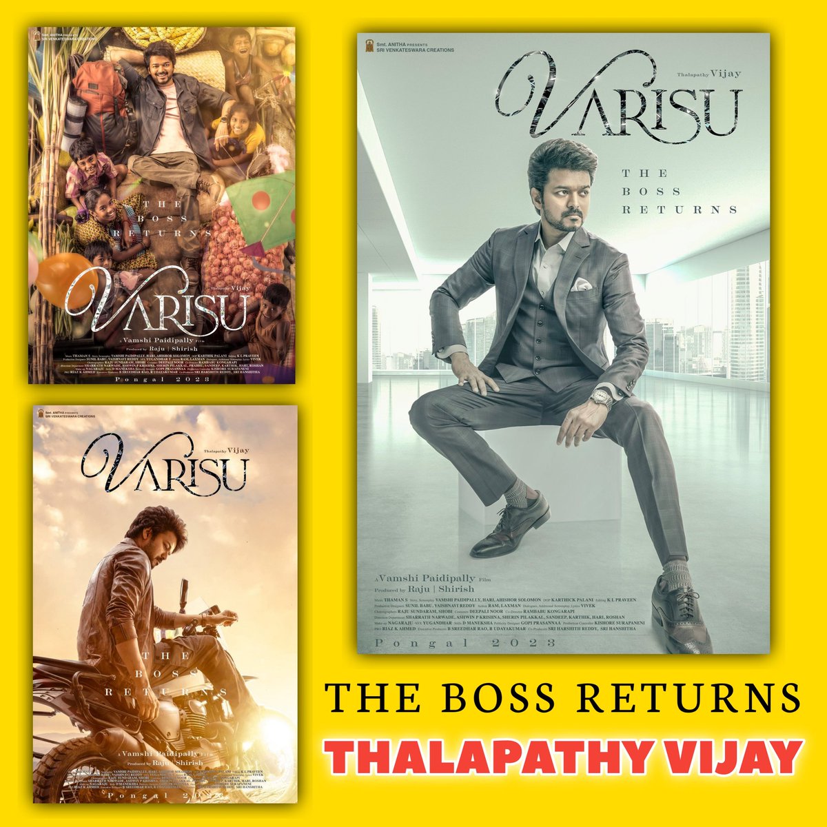 #ThalapathyVijay
#Varisu #VarisuFirstLook #VarisuSecondLook #VarisuThirdLook 
#HBDThalapathyVijay 
En Thalapathy Namma Thalapathy 💪🔥