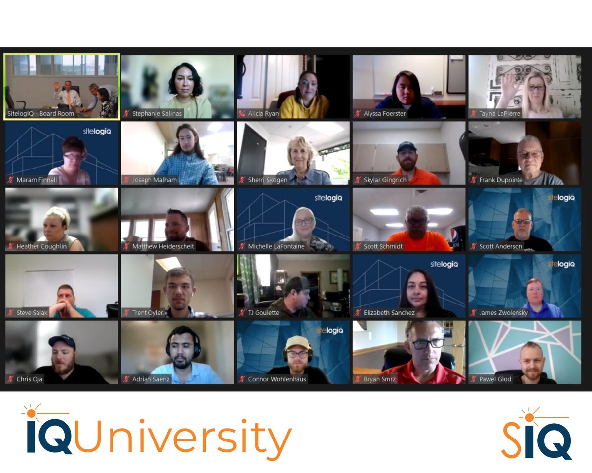 SitelogIQ's tweet photo. At SitelogIQ, #newhires attend IQ University; two days of #onboarding &amp; presentations around our vision, organizational structure, markets and customers we serve, operating processes, and how they can influence the SIQ community, all led by corporate and business unit leadership. https://t.co/o5uQVWV3Jn