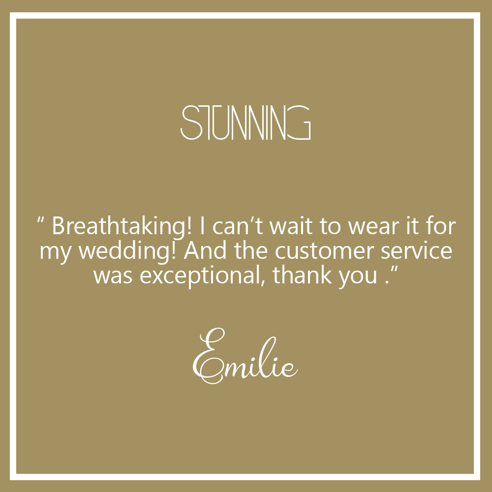 PRODUCT REVIEW! 

Thank you Emilie for taking the time to write this, we hope you have a beautiful wedding day!