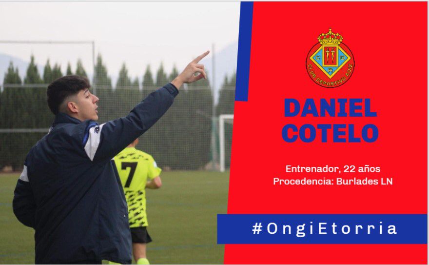 c_aoiz's tweet photo. ✍️ COMUNICADO OFICIAL /
DANIEL COTELO

Daniel Cotelo, con quién Íñigo a trabajado las últimas temporadas, también se une al C.D. Aoiz y será el segundo entrenador del equipo

#AupaAoizGoraAgoitz https://t.co/vfBWCFhxzz