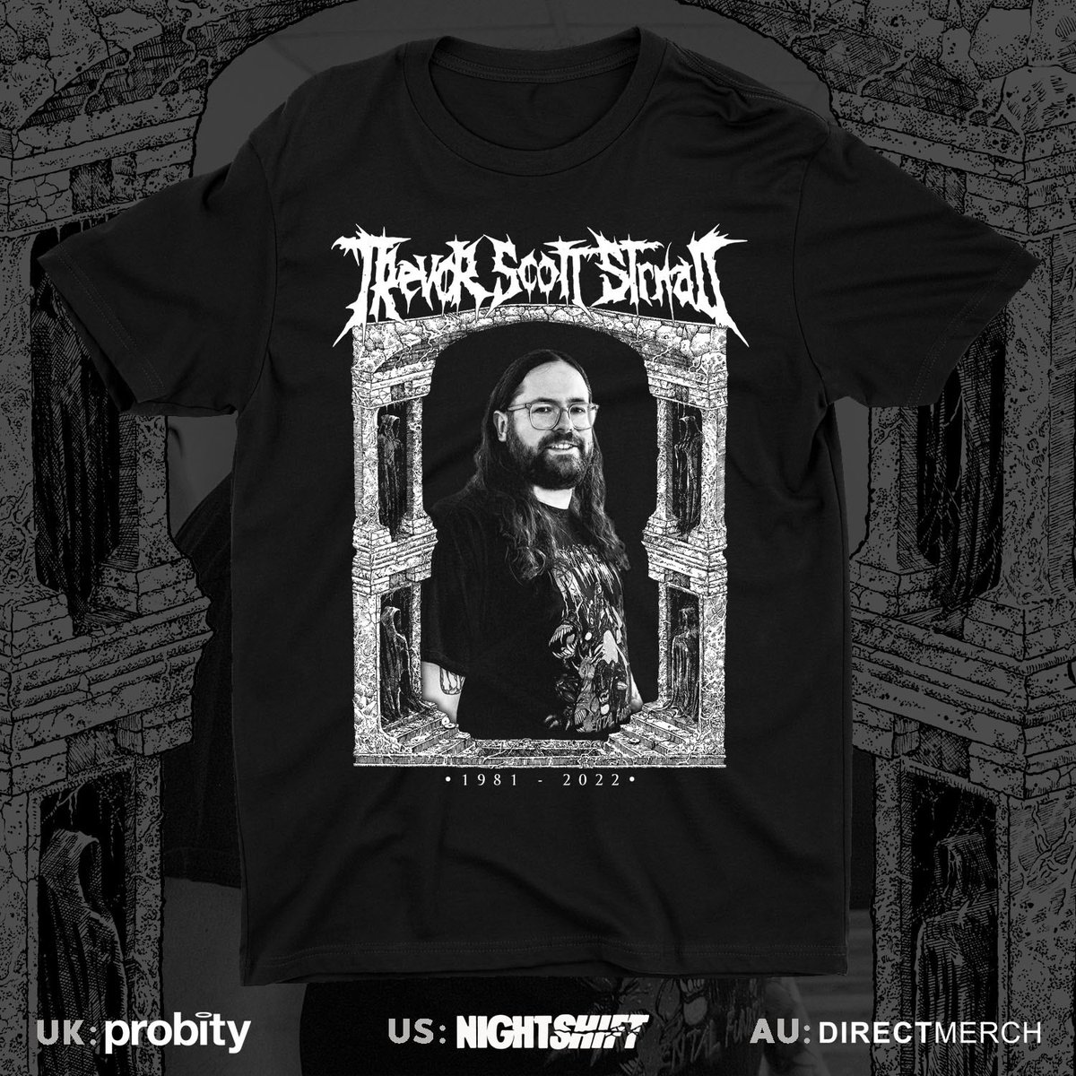 nightshiftmerch's tweet image. Trevor Strnad memorial tees are available now. Please retweet since The Black Dahlia Murder does not have access to their Twitter account anymore. Available from 🇺🇸 @nightshiftmerch , 🇬🇧 @probitymerch &amp;amp; 🇦🇺 Direct Merch.