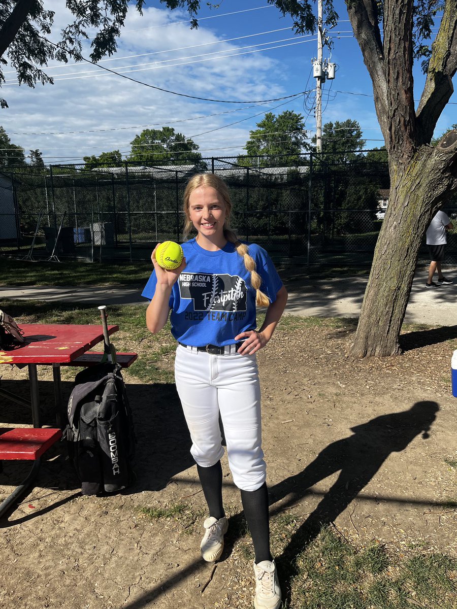 First game as a mustang in the books. Great time to hit my first home run! 💣🥎Can’t wait to be back tomorrow! <a href="/MillardNorthSB/">Millard North SB</a> <a href="/BishSoftball/">Bish’s Rv Softball</a>