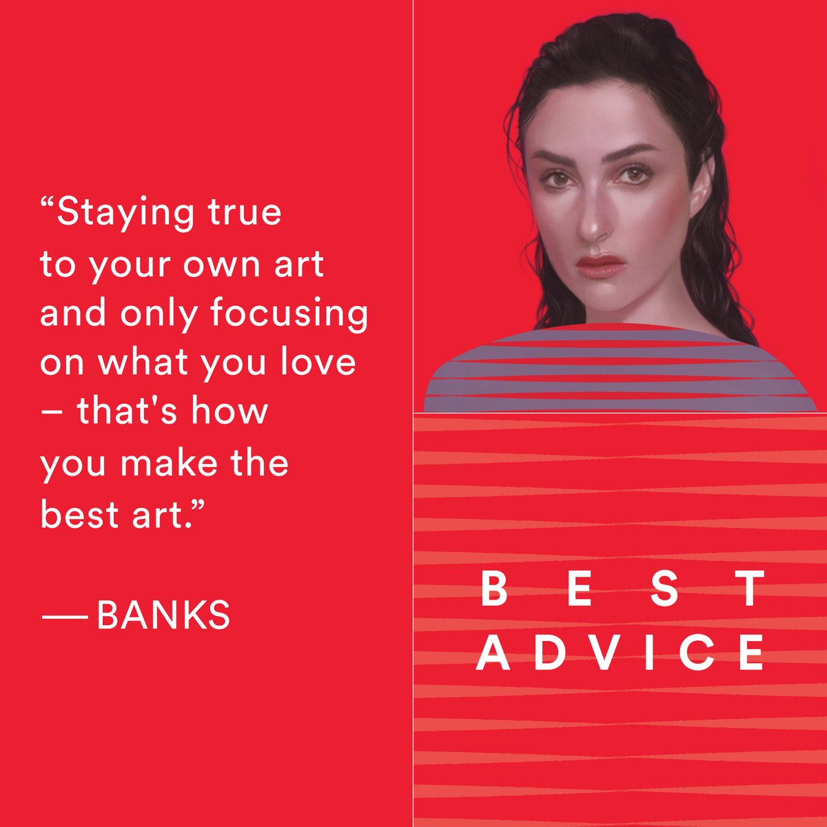 .<a href="/hernameisBANKS/">BANKS</a> believes that you make the best art when you focus on what you love and stay true to your craft 💙

Listen to the full episode to learn why BANKS thinks it is important to follow your intuition: open.spotify.com/episode/7ySefC…