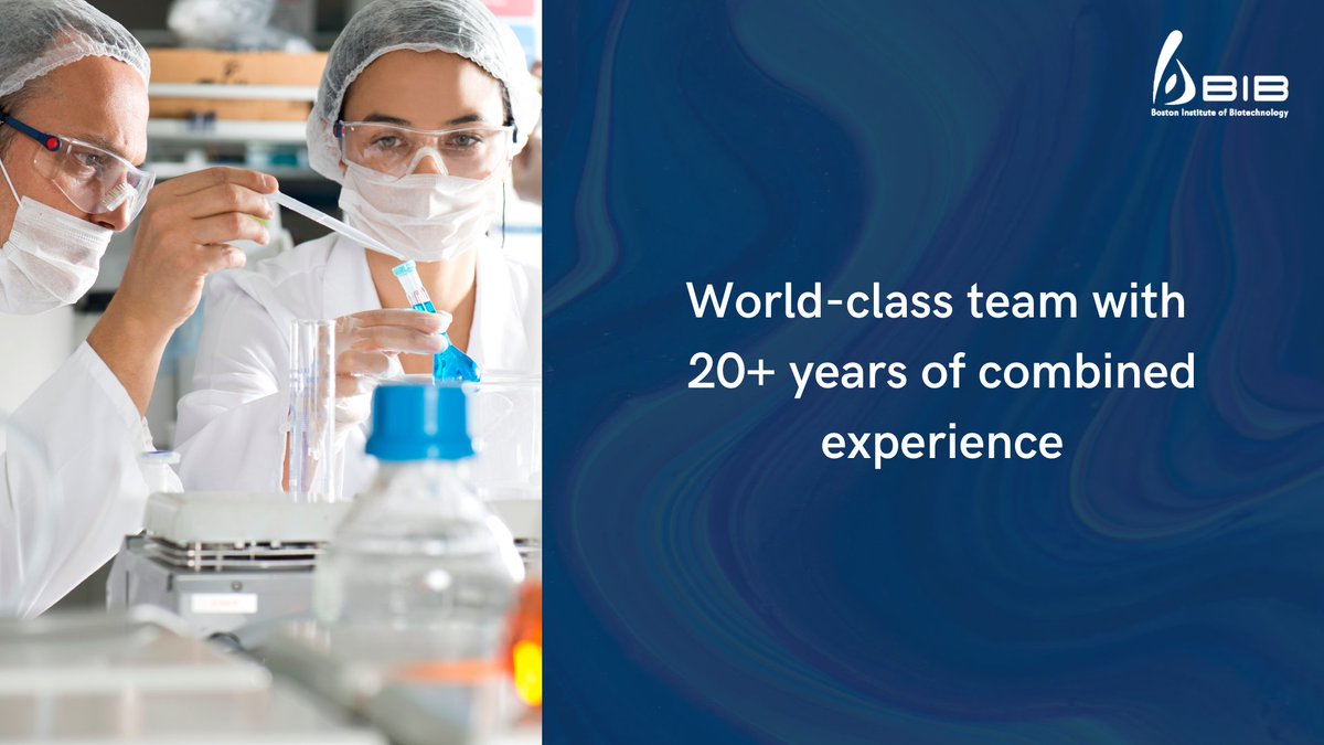 bostonbib's tweet photo. Every project has unique challenges and we at BIB are up for it, our diverse team with over 20+ years of combined experience from world-class CDMOs are with you throughout the process​

Visit https://t.co/EmAhQOmB3J today 

#biotech #biotechnology #genetherapy #immunotherapy https://t.co/iSn0x1LCSW