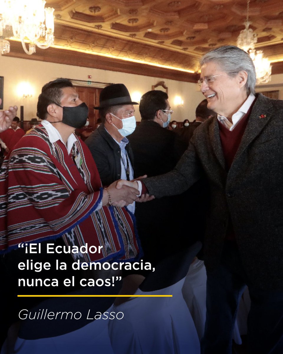 Elegimos el trabajo, el progreso, la educación y el diálogo. No podemos vivir en el caos. #EcuadorQuierePaz