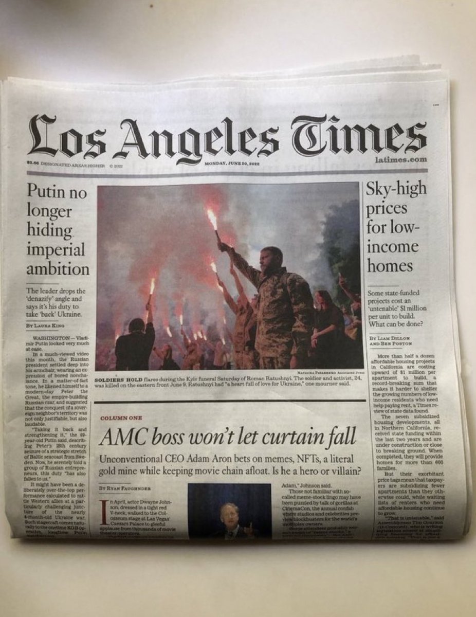 Hugest of thanks to every AMC individual shareholder whose passion put AMC at the forefront and on the vanguard of so many investors’ minds. Yes I work hard, try to work smart, and even play some 3-D chess, but it is YOU who put AMC on the front page of the LA Times this week!