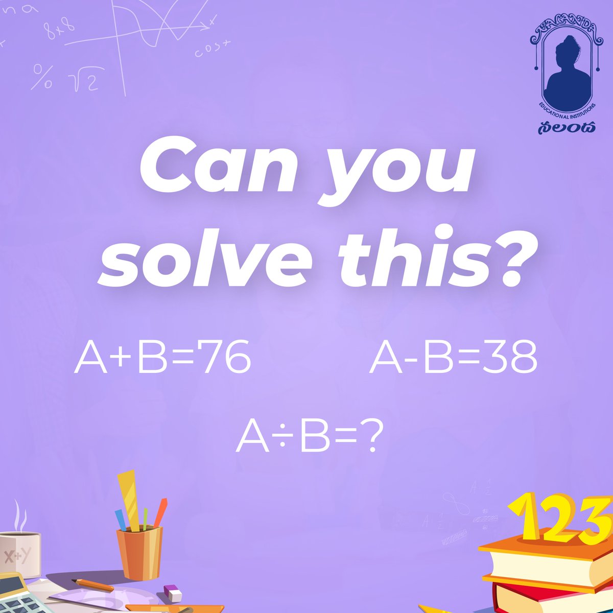 NalandaWe's tweet photo. The question is not that tricky, right?
Well it's a game of speed, you should not take more than 20 sec.
Tell us in the comment section, whether you were able to solve the question in time or not.
.
.
.
#Onlenalanda #onle #Nalanda #WeRule #study https://t.co/Sl9Y2oeOot