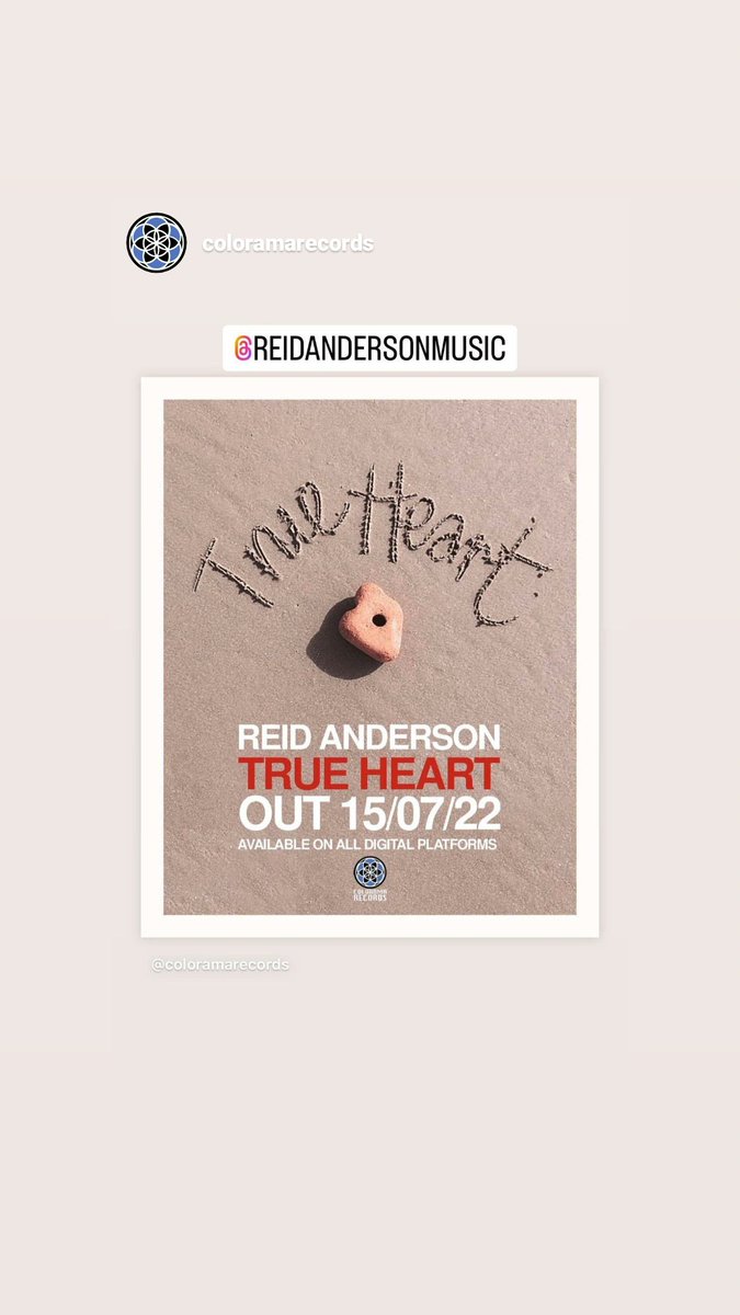 Reid Anderson (@reidandersonx) on Twitter photo TRUE HEART by Reid Anderson
To be released on <a href="/ColoramaRecords/">Colorama Records</a> on 15 July 2022.
Video by Matt D Brady
Artwork Scott Fast Jones
Watch, share, LOVE and repeat as much as possible!x
youtu.be/FTbU0QgTpdY TRUE HEART by Reid Anderson
To be released on <a href="/ColoramaRecords/">Colorama Records</a> on 15 July 2022.
Video by Matt D Brady
Artwork Scott Fast Jones
Watch, share, LOVE and repeat as much as possible!x
youtu.be/FTbU0QgTpdY
