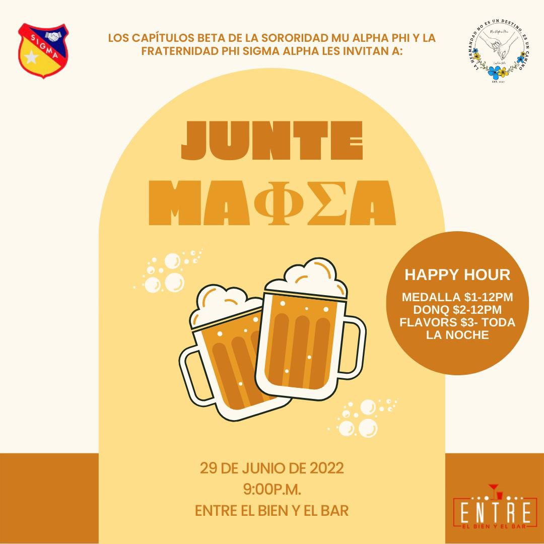 SigmaBActivo's tweet photo. ¡Saludos hermanos! 

Este próximo miércoles 29 de junio los invitamos a ser parte del verdadero junte, Beta ΜΑΦ x ΦΣΑ. Espero verlos en Entre el Bien y el Bar (Mayagüez) desde las 9PM en adelante. 
OMNE RARUM CARUM
💙❤️💛💚🍻 https://t.co/D3SWdAIGmW