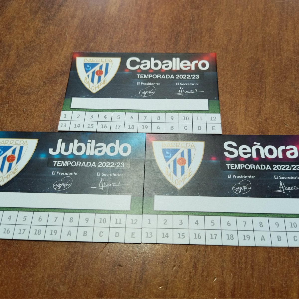 BarredaBp's tweet photo. Ya tenemos a la venta los carnets de socios para la temporada 2022-23.
Precios 
Caballeros 45 Euros
Jubilados y Señoras 40 Euros https://t.co/cap4TUQOw2