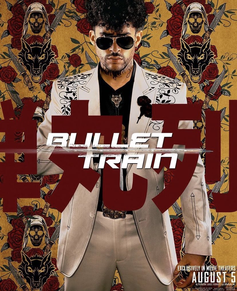 New poster for “Bullet Train” with Bad Bunny. 🍿🚈