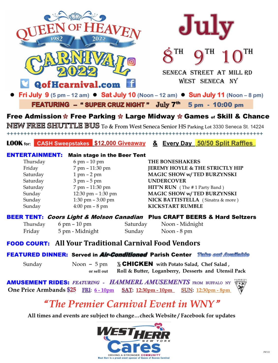 Queen of Heaven CARNIVAL on Twitter "A weekend full of fun for everyone 👏 As always; FREE
