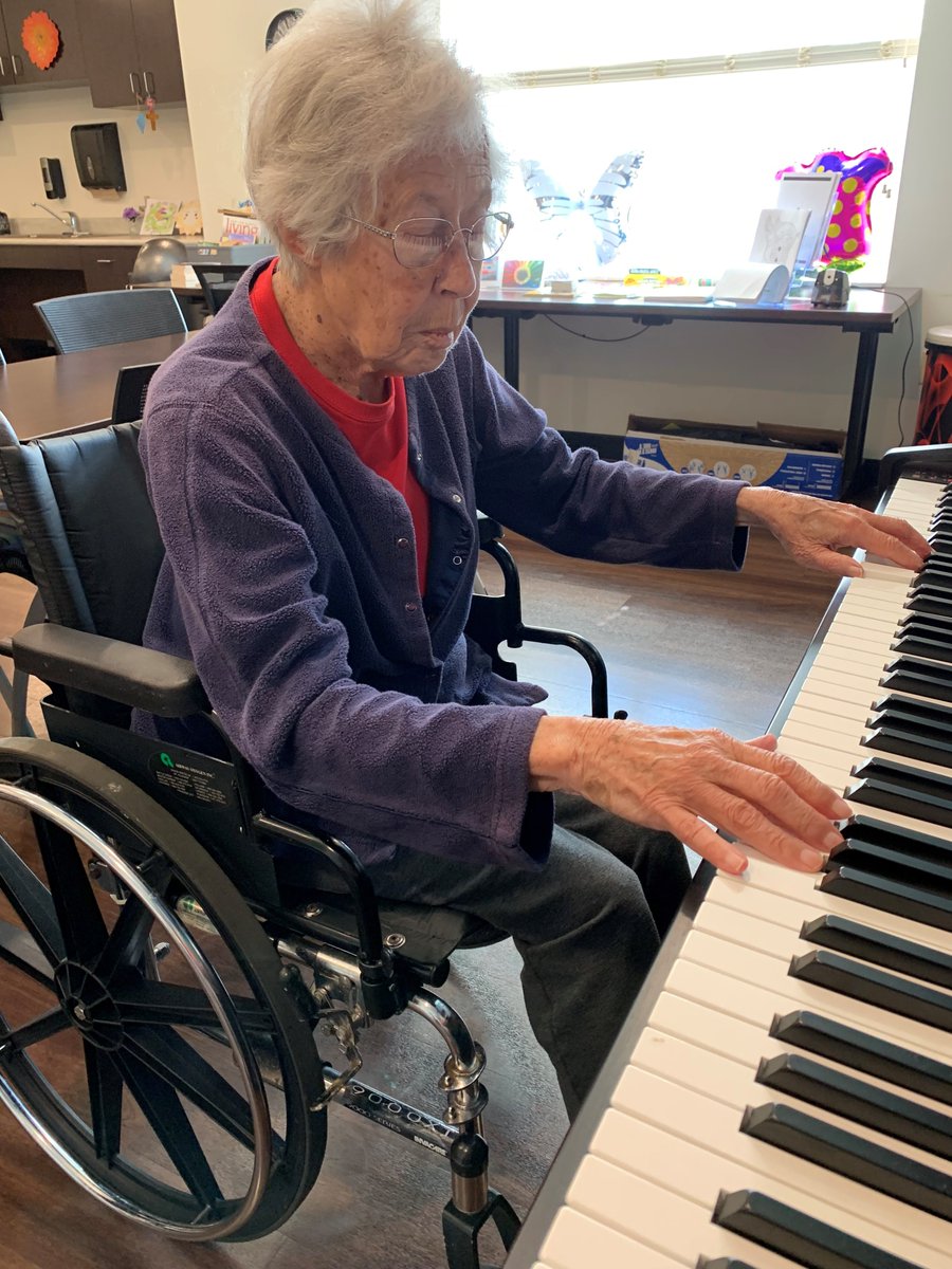 We love to hear Carol play the piano.