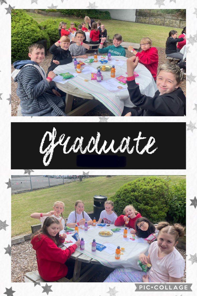 BPS_P2W's tweet photo. Today we celebrated the successes of P5-7s who have worked hard doing activities and logging credits for Children’s University. We had a garden party in the sun to mark the occasion. We are very proud of you and you should be proud of yourself too 🥳⭐️@DHTBonessPublic @CU_Trust https://t.co/txnz6iQnHG