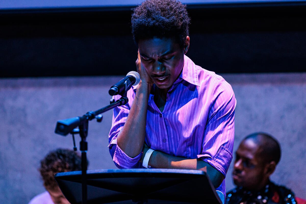 QueerTheater's tweet photo. First day of the Criminal Queerness Festival at @LincolnCenter was full of love, pride and protest. 🌈 

Staged reading of Muleme Steven’s COURAGE REBIRTH was beyond inspiring.

Go to link in our bio for more info &amp; RSVP for tonight’s/Friday’s show!

#PRIDE 

📸: Sachyn Mital https://t.co/cUZbBTB49G