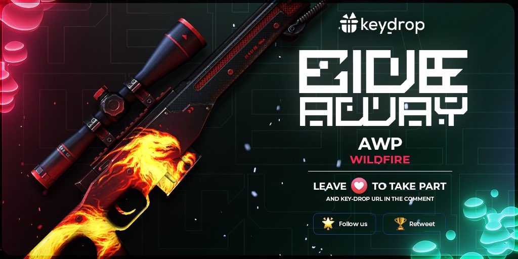 Giveaway on AWP | Wildfire 🎁

👊 Just leave ❤️ under the post! 
🌟 Follow us!
🏆 Retweet!
 
⏰ Wait 24 hours!

#freeskins #csgoskinsgiveaway #csgoskinsfree #giveaway #airdrop #csgocases #csgocase #csgoesport #skins #csgoskins #keydrop #keydropcom #csgo