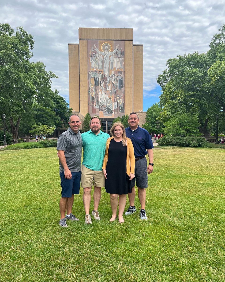 MSJGaels's tweet photo. Mr. Espinosa @MSJPrincipal, Mr. Hoffman, Mrs. Borkoski, and Mr. Schuberth are at the @CSAatND Adelante Conference at the University of Notre Dame this week! They are networking and learning new ways to empower Latino families through Catholic schools. #ProfessionalDevelopment https://t.co/ADuSDW53SL