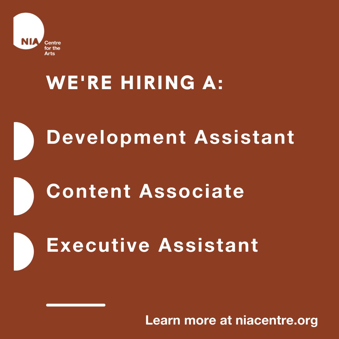 Want to work with Black artists and youth this summer? We have 3 new positions open on our staff. See the job call by clicking the link below. 

niacentre.org/events/were-hi…