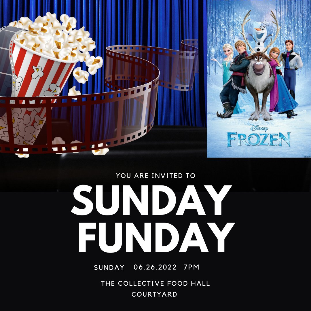 codatechsquare's tweet image. Join us in Midtown for Sunday Funday on 6/26 as we sing our hearts out. Bring your family, friends and furbabies to watch Frozen on the big screen at the Collective Food Hall. 

#foodhall #frozen #movienight #atlanta #SundayFunday #midtown #codatechsquare
