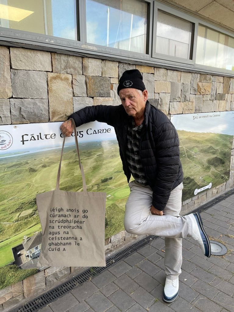 TG4TV's tweet photo. Bill Murray in Éirinn 💚 https://t.co/p6kDY6l5Rw