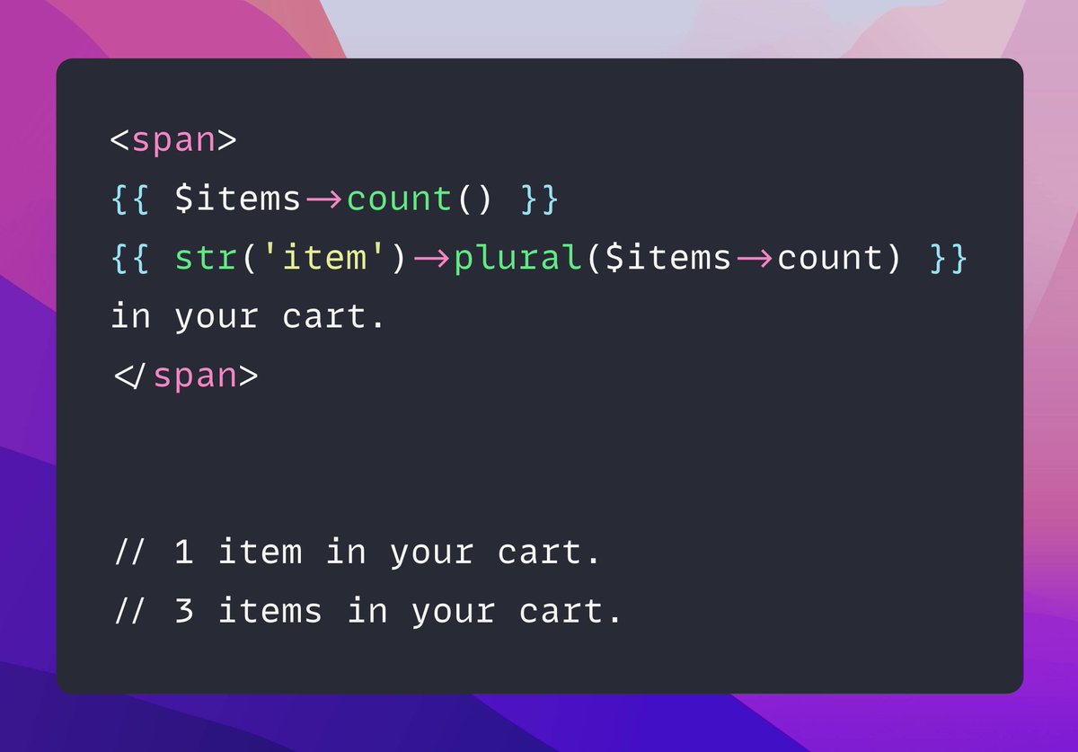 str()-&gt;plural() lets you convert words to their right form based on a provided amount